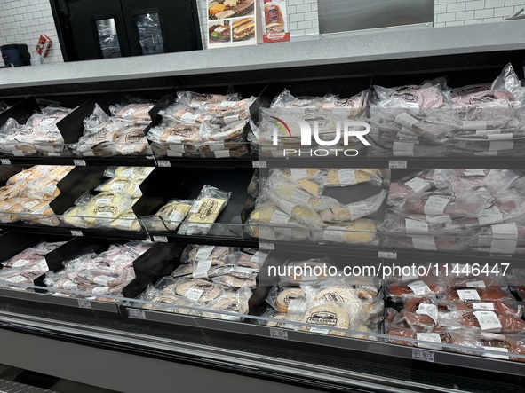 A deli meat counter is being seen at Walmart Supercenter in Teterboro, New Jersey, United States, on July 31, 2024. Seven million pounds of...