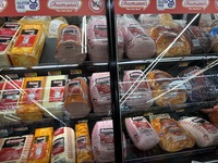 A deli meat counter is being seen at Walmart Supercenter in Teterboro, New Jersey, United States, on July 31, 2024. Seven million pounds of...