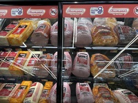 A deli meat counter is being seen at Walmart Supercenter in Teterboro, New Jersey, United States, on July 31, 2024. Seven million pounds of...