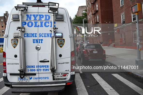 A 34-year-old male is being stabbed in the chest and killed in Bronx, New York, United States, on July 31, 2024. At approximately 1:37 p.m....