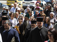 The Patriarch of the Bulgarian Orthodox Church, Daniil, is conducting the holy liturgy and water consecration at the Saint Sofia Church in S...