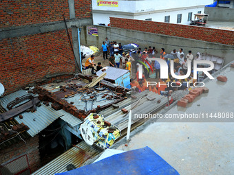 Police and SDRF personnel are conducting a rescue operation after three people drowned in rainwater that entered the basement of their house...