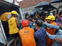 Police and SDRF personnel are conducting a rescue operation after three people drowned in rainwater that entered the basement of their house...