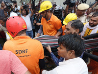 Police and SDRF personnel are conducting a rescue operation after three people drowned in rainwater that entered the basement of their house...