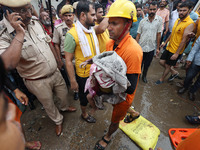 Police and SDRF personnel are conducting a rescue operation after three people drowned in rainwater that entered the basement of their house...