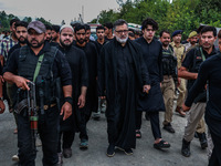 Shia Cleric Imran Reza Ansari is taking part in the 25th Muharram procession in Baramulla, Jammu and Kashmir, India, on August 1, 2024 (