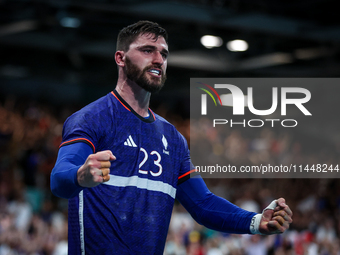 FABREGAS Ludovic of France Team is celebrating during the men's Handball Preliminary Round - Group B match between France and Egypt on Day 5...