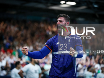 FABREGAS Ludovic of France Team is celebrating during the men's Handball Preliminary Round - Group B match between France and Egypt on Day 5...