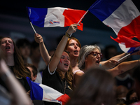 Fans of the France team are gathering before the Men's Preliminary Round Group B match between France and Egypt on day five of the Olympic G...