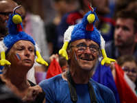 Fans of the France team are gathering before the Men's Preliminary Round Group B match between France and Egypt on day five of the Olympic G...