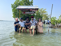 Indian tourists are visiting Sambranikodi Island in Kerala, India, on April 06, 2024. Sambranikodi Island is situated at the southern tip of...