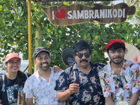 Indian tourists are visiting Sambranikodi Island in Kerala, India, on April 06, 2024. Sambranikodi Island is situated at the southern tip of...