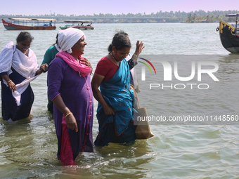 Indian tourists are visiting Sambranikodi Island in Kerala, India, on April 06, 2024. Sambranikodi Island is situated at the southern tip of...