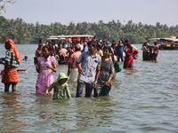 Indian tourists are visiting Sambranikodi Island in Kerala, India, on April 06, 2024. Sambranikodi Island is situated at the southern tip of...