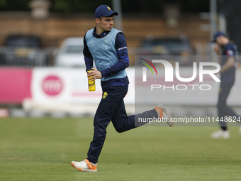 Durham's James Minto is playing during the Metro Bank One Day Cup match between Durham County Cricket Club and Somerset at the Seat Unique R...