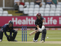 Somerset's George Thomas is playing during the Metro Bank One Day Cup match between Durham County Cricket Club and Somerset at the Seat Uniq...