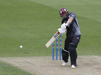 Sean Dickson is batting for Somerset during the Metro Bank One Day Cup match between Durham County Cricket Club and Somerset at the Seat Uni...