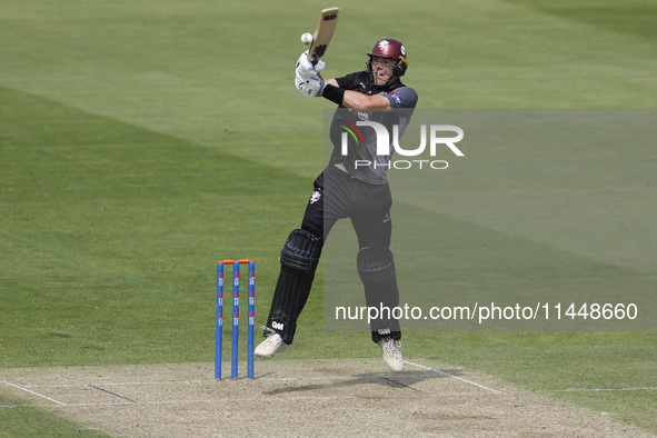 Kasey Aldridge is batting during the Metro Bank One Day Cup match between Durham County Cricket Club and Somerset at the Seat Unique Riversi...