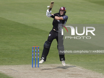 Kasey Aldridge is batting during the Metro Bank One Day Cup match between Durham County Cricket Club and Somerset at the Seat Unique Riversi...