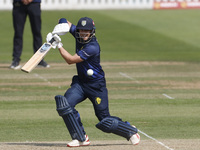 Scott Borthwick is batting during the Metro Bank One Day Cup match between Durham County Cricket Club and Somerset at the Seat Unique Rivers...