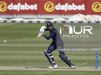 Durham's Ben McKinney is batting during the Metro Bank One Day Cup match between Durham County Cricket Club and Somerset at the Seat Unique...