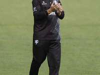 Jack Leach of Somerset is playing during the Metro Bank One Day Cup match between Durham County Cricket Club and Somerset at the Seat Unique...