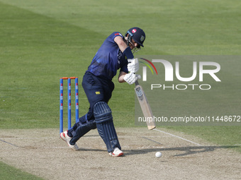 Scott Borthwick is batting during the Metro Bank One Day Cup match between Durham County Cricket Club and Somerset at the Seat Unique Rivers...