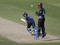 Haydon Mustard is batting during the Metro Bank One Day Cup match between Durham County Cricket Club and Somerset at the Seat Unique Riversi...