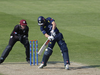 Haydon Mustard is batting during the Metro Bank One Day Cup match between Durham County Cricket Club and Somerset at the Seat Unique Riversi...