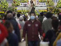 Dozens of people are attending the Church of San Hipolito in Mexico City, Mexico, on August 1, 2024 to see the relics of Saint Jude Thaddeus...