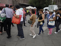 Dozens of people are attending the Church of San Hipolito in Mexico City, Mexico, on August 1, 2024 to see the relics of Saint Jude Thaddeus...