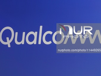 A photo is showing the Qualcomm booth at the 2023 CIIE in Shanghai, China, on November 6, 2023. (