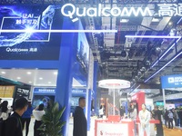 Visitors are visiting the stand of Qualcomm at the 2023 CIIE in Shanghai, China, on November 6, 2023. (