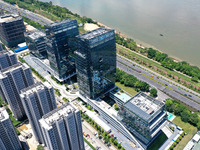 A photo is showing a corner of Cangshan Intelligent Industrial Park in Fuzhou, China, on August 1, 2024. (