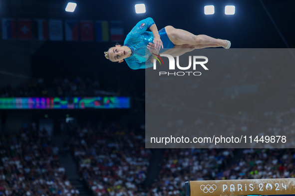  Alice D'Amato of Team Italy competes on the balance beam during the Artistic Gymnastics Women's All-Around Final on day six of the Olympic...