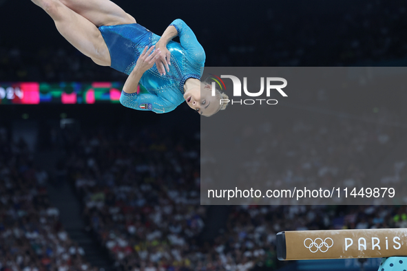  Alice D'Amato of Team Italy competes on the balance beam during the Artistic Gymnastics Women's All-Around Final on day six of the Olympic...