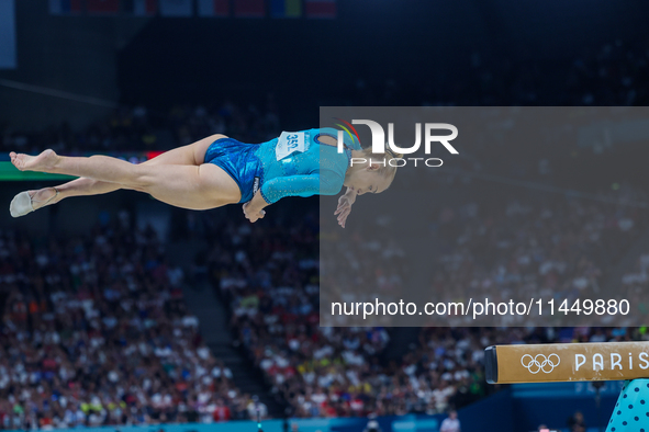  Alice D'Amato of Team Italy competes on the balance beam during the Artistic Gymnastics Women's All-Around Final on day six of the Olympic...