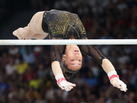 Kaylia Nemour of Algeria performing on the Uneven Bars during  the Artistic Gymnastics Women's All-Around Final on day six of the Olympic Ga...