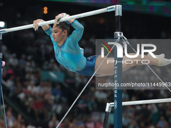 Manila Esposito of Italy performing on the Uneven Bars during  the Artistic Gymnastics Women's All-Around Final on day six of the Olympic Ga...