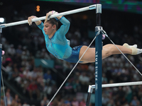 Manila Esposito of Italy performing on the Uneven Bars during  the Artistic Gymnastics Women's All-Around Final on day six of the Olympic Ga...