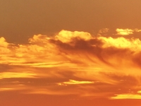 Colorful fire clouds are appearing on the Gobi Beach in Hami, Xinjiang province, China, on August 1, 2024. (