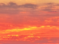 Colorful fire clouds are appearing on the Gobi Beach in Hami, Xinjiang province, China, on August 1, 2024. (