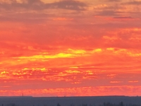 Colorful fire clouds are appearing on the Gobi Beach in Hami, Xinjiang province, China, on August 1, 2024. (