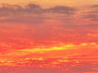 Colorful fire clouds are appearing on the Gobi Beach in Hami, Xinjiang province, China, on August 1, 2024. (