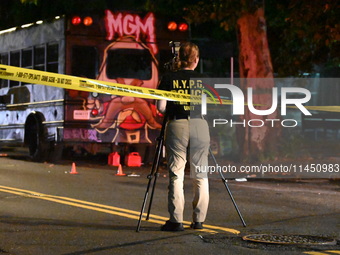 A 47-year-old male is being shot and killed in Bronx, New York, United States, on August 2, 2024. At approximately 6:53 pm, Friday evening,...