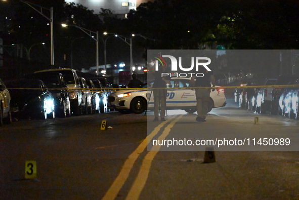 A 47-year-old male is being shot and killed in Bronx, New York, United States, on August 2, 2024. At approximately 6:53 pm, Friday evening,...