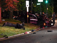 One person is dying and one person is being critically injured in a vehicle collision in Bronx, New York, United States, on August 3, 2024....