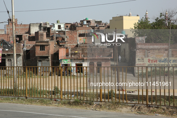 Houses are standing in Dhampur, Uttarakhand, India, on April 19, 2024. 