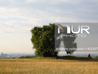 View of the city from the Krakus Mound in Krakow, Poland, on August 1, 2024. (