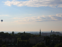 View of the city from the Krakus Mound in Krakow, Poland, on August 1, 2024. (